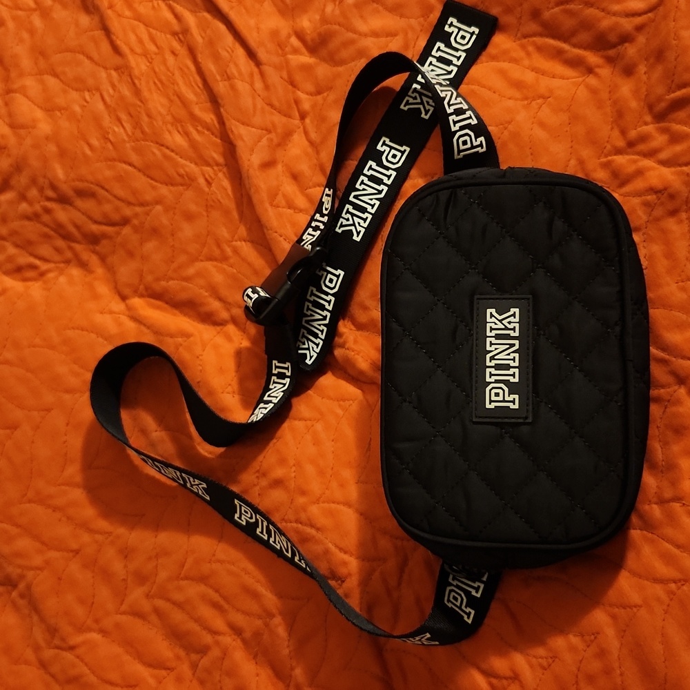 PINK quilted crossbody bag